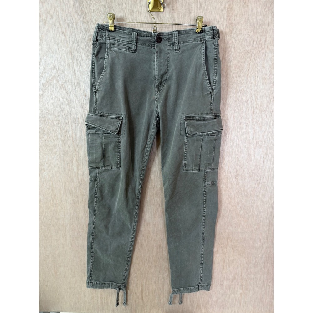 American Eagle Mens Slim Taper Cargo Pants Olive Green 29x32 Utility Pants